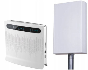 Zestaw router LTE Huawei B593 + MEGA ANTENA DUAL