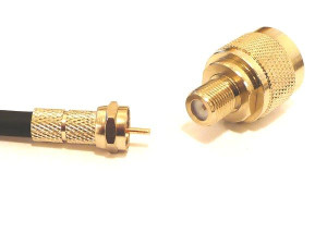 Adapter przejście wtyk N - na wtyk złącze F