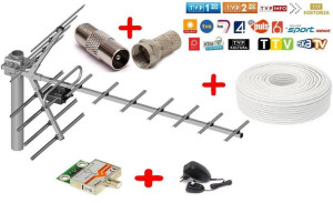 Antena Telewizyjna Uhf Dvb-t 42dbi Wzmacniacz Lna