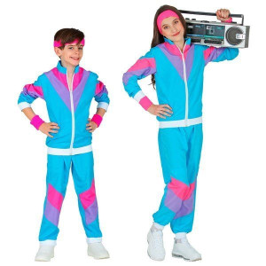 Strój Dres Lata 80 Ortalion Niebieski Sport - 158