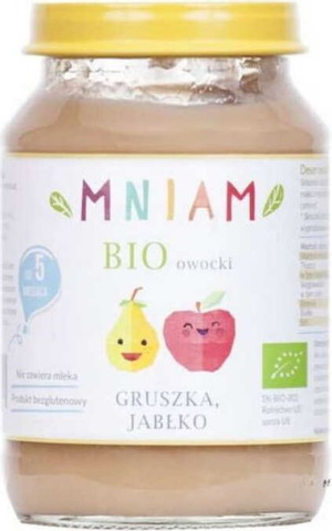 Deser gruszka jabłko od 5 miesiąca BIO 190 g MNIAM