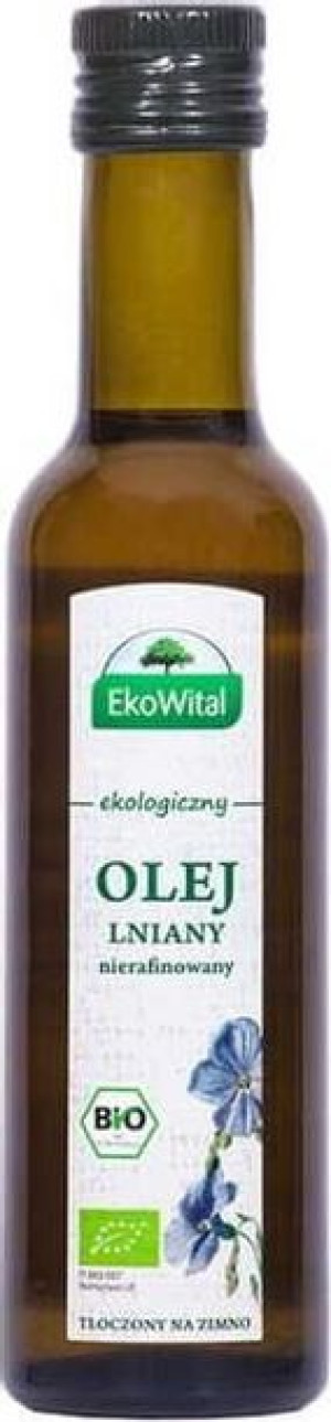 Olej lniany tłoczony na zimno BIO 250 ml EkoWital