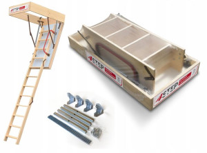Schody Strychowe EXTREME 76mm 120x60 + Mocowania