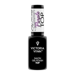 Top Hybrydowy Z Drobinkami Gel Polish Top No Wipe S.purple