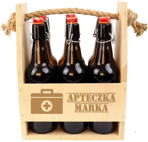 Skrzynka na piwo Prezent z grawerem Urodziny 18
