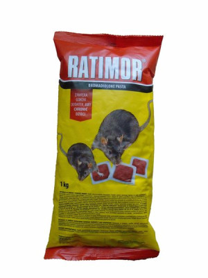 RATIMOR Trutka miękka / pasta 1kg Bromadiolone - Folia / czerwona