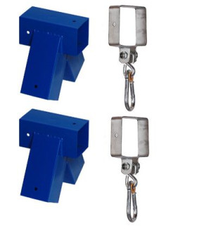 ZESTAW 2+2 łączniki do belki 90x90mm 90° + obejmy
