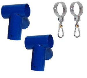 ZESTAW 2+2 łączniki do belki 100mm 100° + obejmy