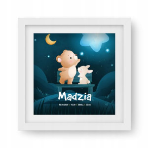 Lampka Nocna Z Imieniem I Metryczką Dla Dzieci Led
