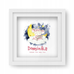 Lampka Nocna Z Imieniem I Metryczką Dla Dzieci Led