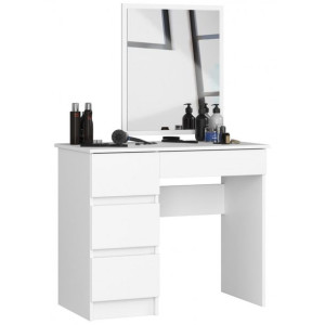 Biała Toaletka Kosmetyczna z Lustrem 90cm