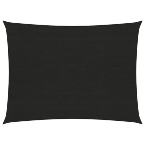 Żagiel przeciwsłoneczny, 160 g/m², czarny, 2x3,5 m, HDPE