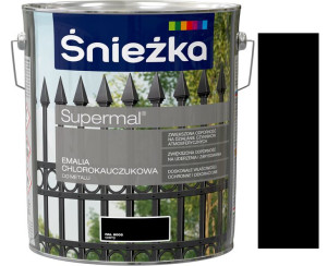 Śnieżka Emalia Chlorokauczuk Czarna 9005 10l