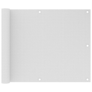 Parawan balkonowy, biały, 75x300 cm, HDPE