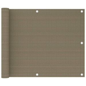 Parawan balkonowy, kolor taupe, 75x300 cm, HDPE