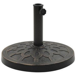Podstawa pod parasol ogrodowy, okrągła, żywica, 13 kg, brąz