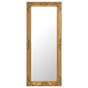 Lustro ścienne w stylu barokowym, 50x120 cm, złote