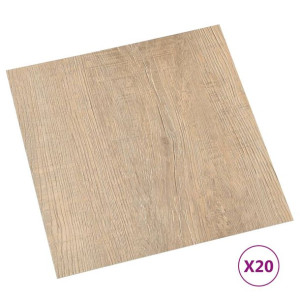 Samoprzylepne panele podłogowe, 20 szt., PVC, 1,86 m², brązowe