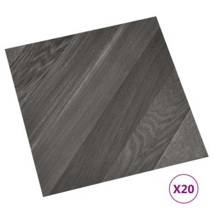 Samoprzylepne panele podłogowe, 20 szt., PVC, 1,86 m², w pasy