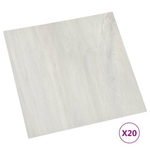 Samoprzylepne panele podłogowe, 20 szt., PVC, 1,86 m², kremowe