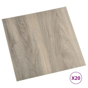 Samoprzylepne panele podłogowe, 20 szt., PVC, 1,86 m², taupe