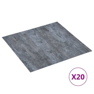 Samoprzylepne panele podłogowe, 20 szt., PVC, 1,86 m², szare