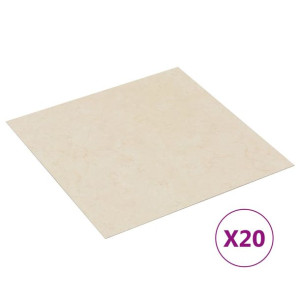 Samoprzylepne panele podłogowe, 20 szt., PVC, 1,86 m², beżowe