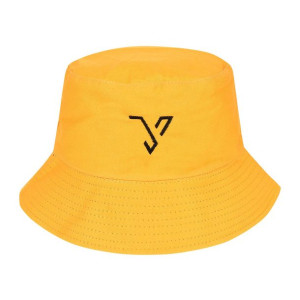 Żółty kapelusz dwustronny bucket hat wędkarski modny kap-m-V