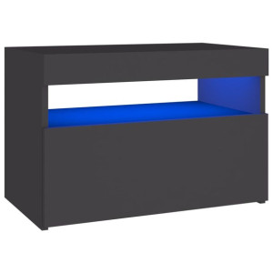 Szafka pod TV z oświetleniem LED, szara, 60x35x40 cm