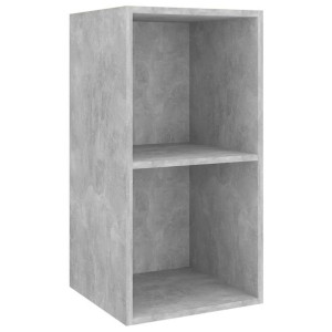 Wisząca szafka pod TV, szarość betonu, 37x37x72 cm, płyta