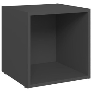 Szafka pod TV, szara, 37x35x37 cm, płyta wiórowa