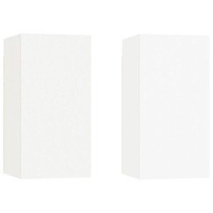 Szafki telewizyjne, 2 szt., białe, 30,5x30x60 cm, płyta wiórowa
