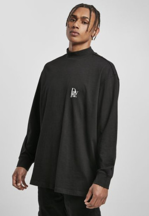 Longsleeve Prayor Black White Turtleneck Black