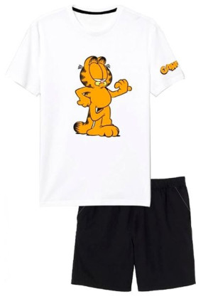 Męska piżama Garfield z krótkim rękawem  - M