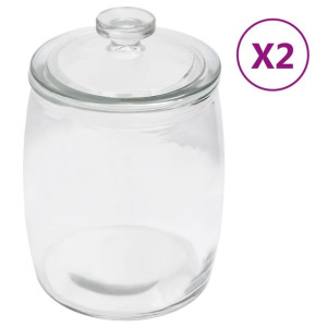 Szklane słoje z pokrywką, 2 szt., 2000 ml