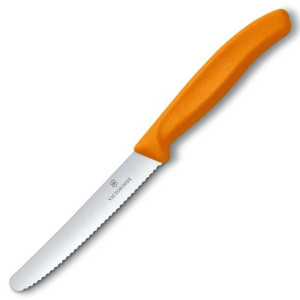 Victorinox Swiss Classic, nóż, ostrze ząbkowane, 11 cm, pomarańczowy
