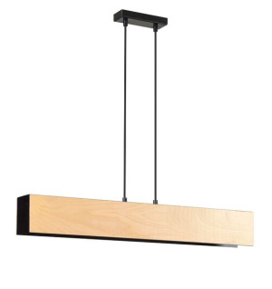 Czarna drewniana wisząca lampa - D004-Nomad