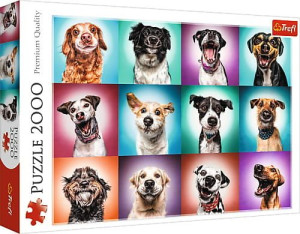 Puzzle 2000el Zabawne psie portrety II 27119 Trefl