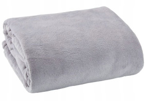 Koc polar narzuta pled miękki i cieplutki 140x200 j. szary