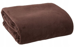 Koc polar narzuta pled miękki i cieplutki 140x200 brązowy