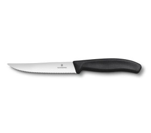 Victorinox Swiss Classic, nóż do steków, ostrze ząbkowane,12 cm, czarny