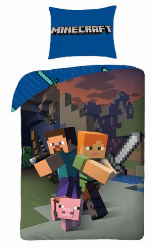 Pościel Bawełniana MINECRAFT 140x200