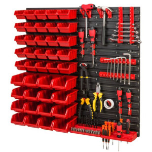 Tablica ścianka narzędziowa do garażu 772 mm x 780 mm 41 kuwet