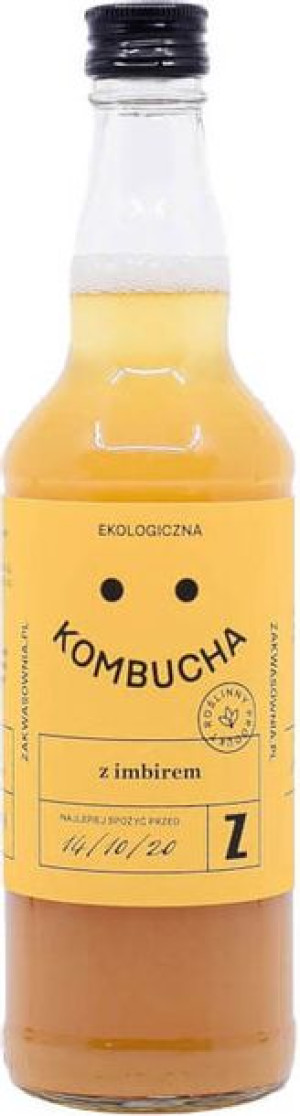 Kombucha Imbirowa Bio 500 Ml - Zakwasownia