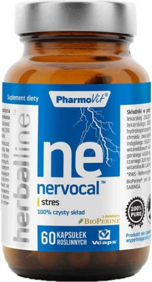 Nervocal z dodatkiem BioPerine 60 kapsułek Vcaps PharmoVit Herballine