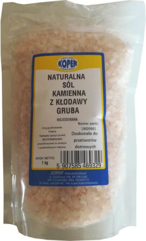 Sól naturalna kamienna z Kłodawy gruba 1 kg