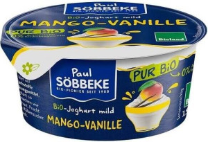 Jogurt Kremowy Mango - Wanilia (3,8% Tłuszczu W Mleku) Bio 150 G - Sobbeke