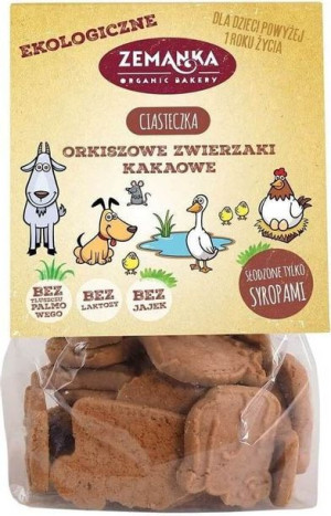 Ciasteczka Orkiszowe O Smaku Kakaowym Zwierzaki Bio 100 G - Zemanka