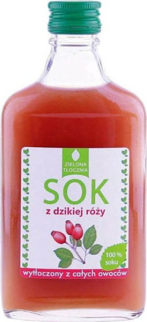 Sok z dzikiej róży 100% wytłaczany z całych owoców 200ml Zielona tłocznia