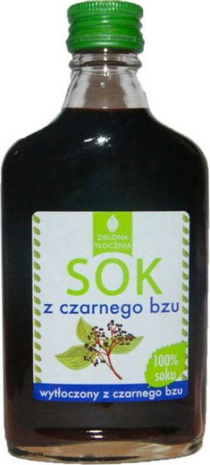 Sok z czarnego bzu 100% wytłaczany z czarnego bzu 200ml Zielona tłocznia